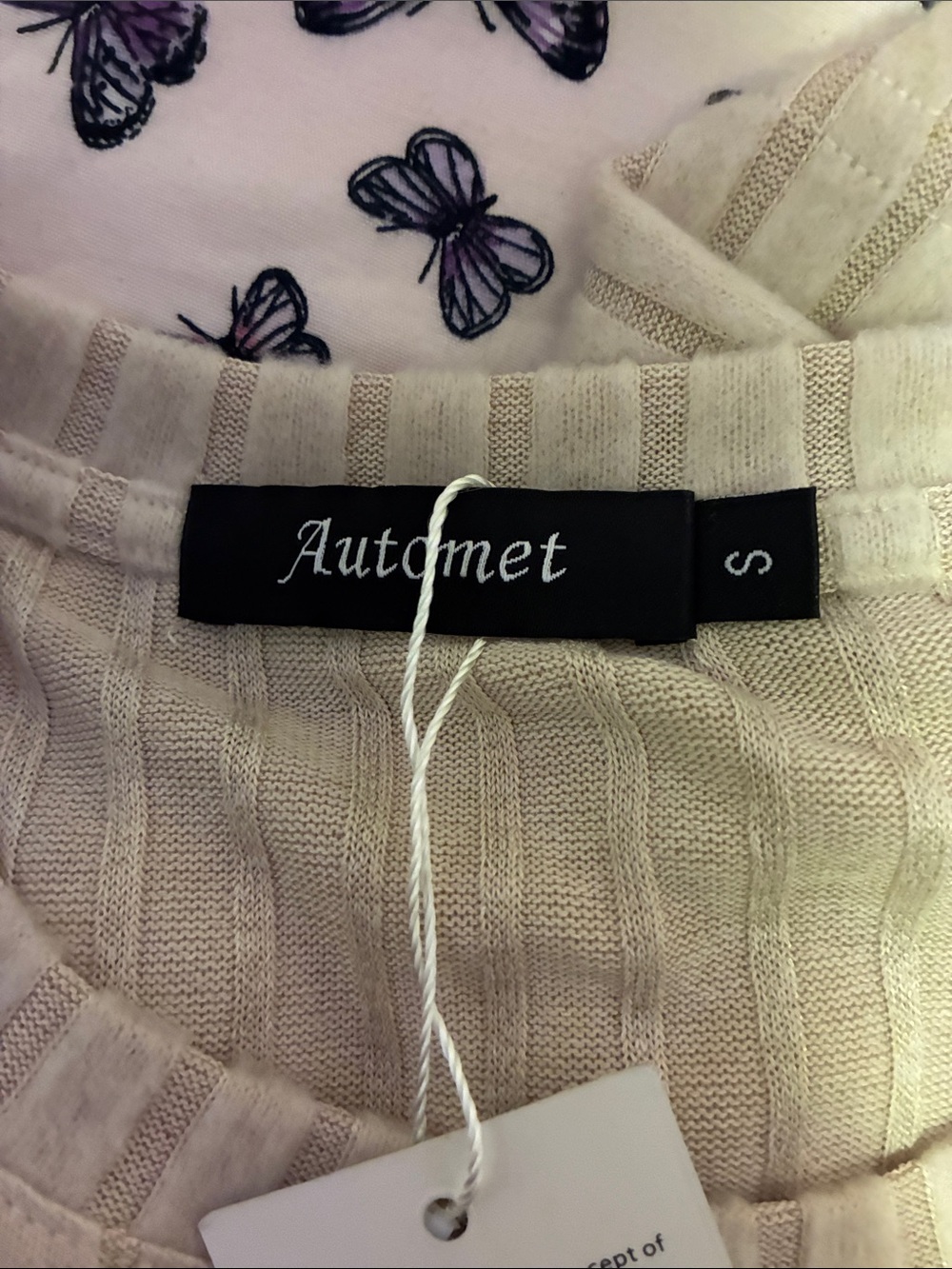 a new day Cream Ribbed Long-Sleeve Crewneck Top - Picture 4 of 4